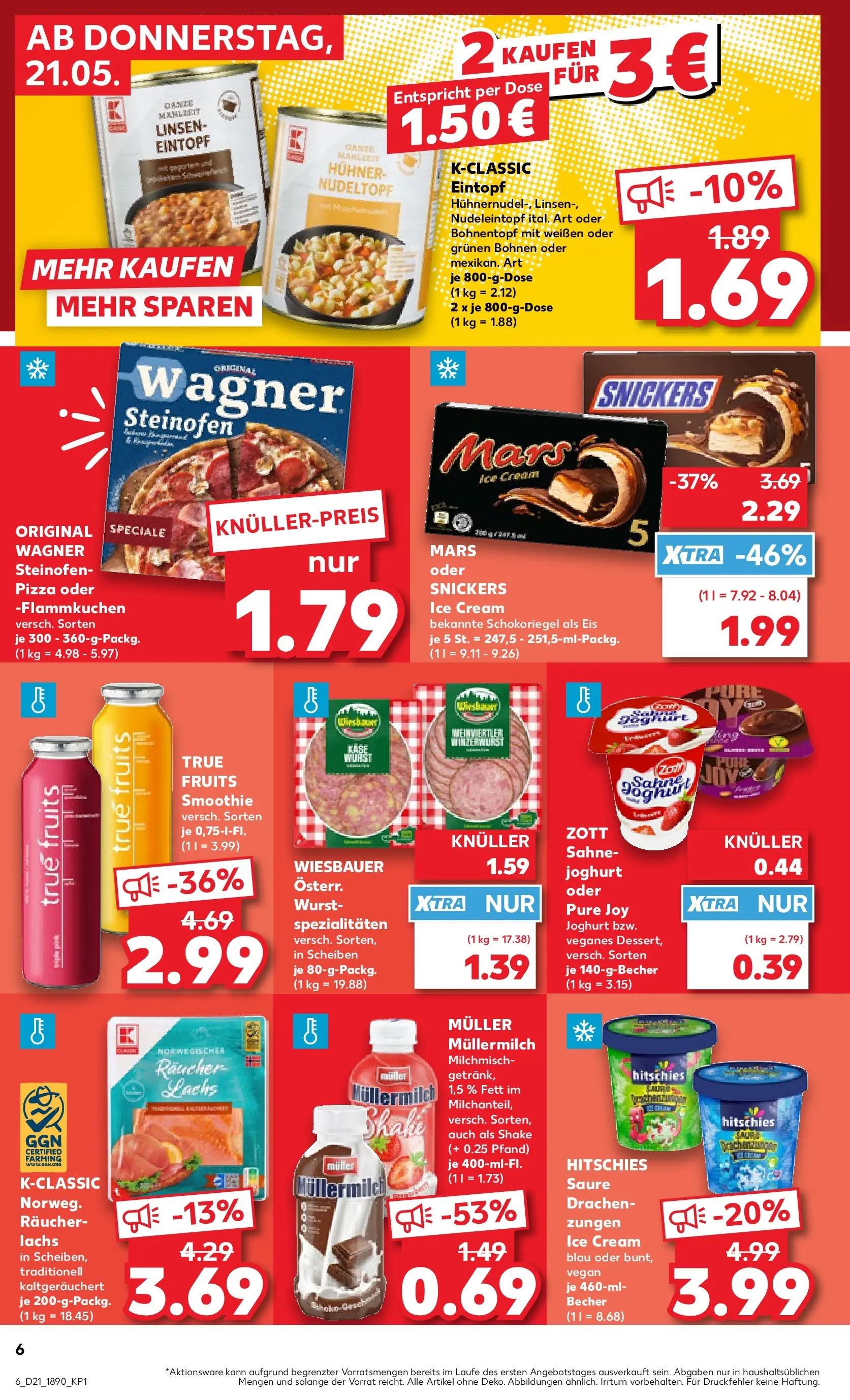 Prospekt Kaufland ab 18.05.2026 » Angebote Online zum Blättern | Seite: 11 | Produkte: Lachs, Muller mullermilch, Sahne, Eis
