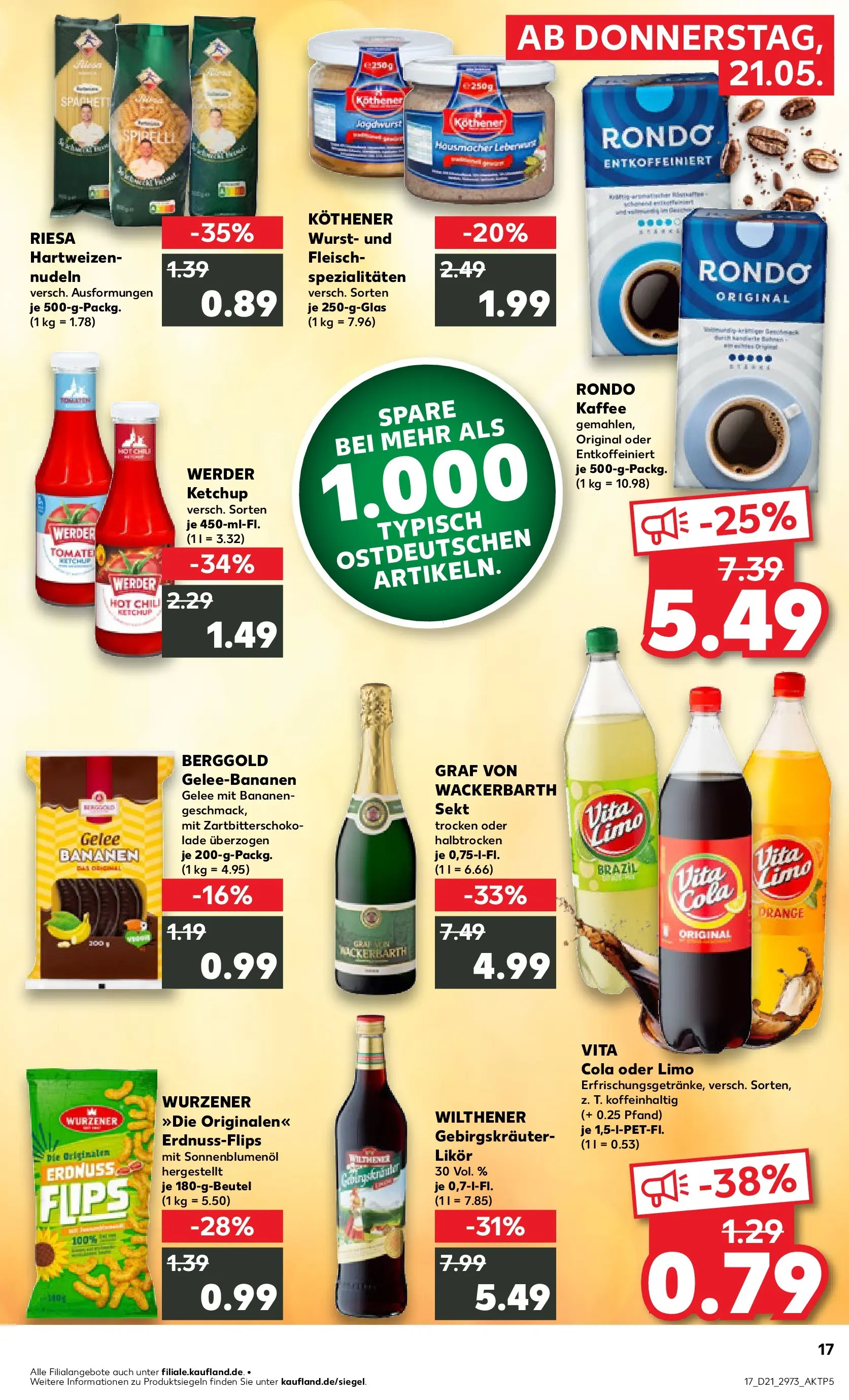 Prospekt Kaufland ab 21.05.2026 » Angebote und Werbung Online | Seite: 33 | Produkte: Kaffee, Sonnenblumenol, Wurst, Nudeln Prospekt Kaufland ab 21.05.2026 » Angebote Online zum Blättern | Seite: 33 | Produkte: Kaffee, Sonnenblumenol, Wurst, Nudeln