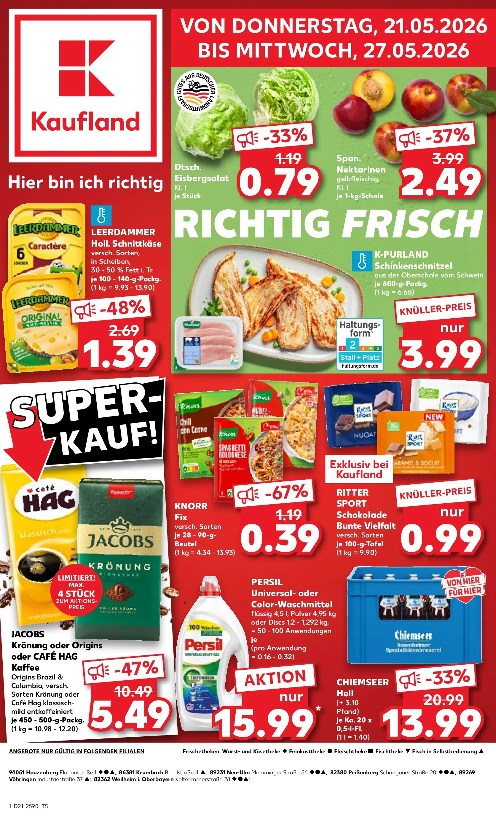 Prospekt Kaufland ab 18.05.2026 » Angebote Online zum Blättern | Seite: 6 | Produkte: Kaffee, Ritter sport, Knorr, Fisch