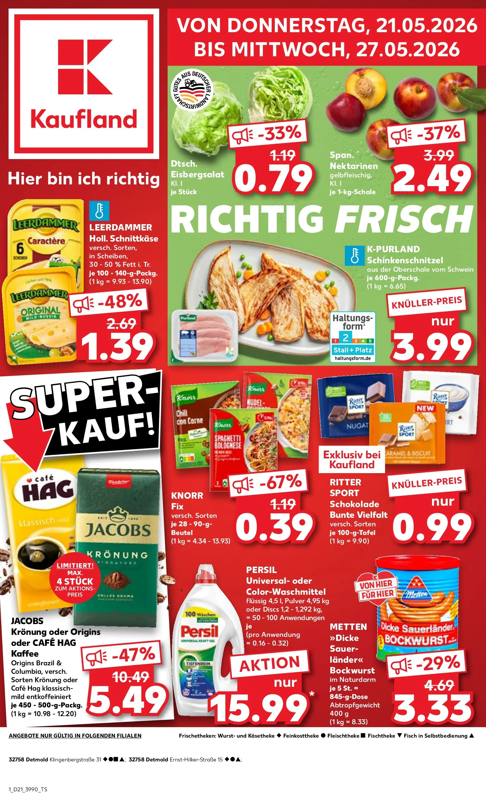 Prospekt Kaufland ab 18.05.2026 » Angebote Online zum Blättern | Seite: 6 | Produkte: Kaffee, Eisbergsalat, Wurst, Persil
