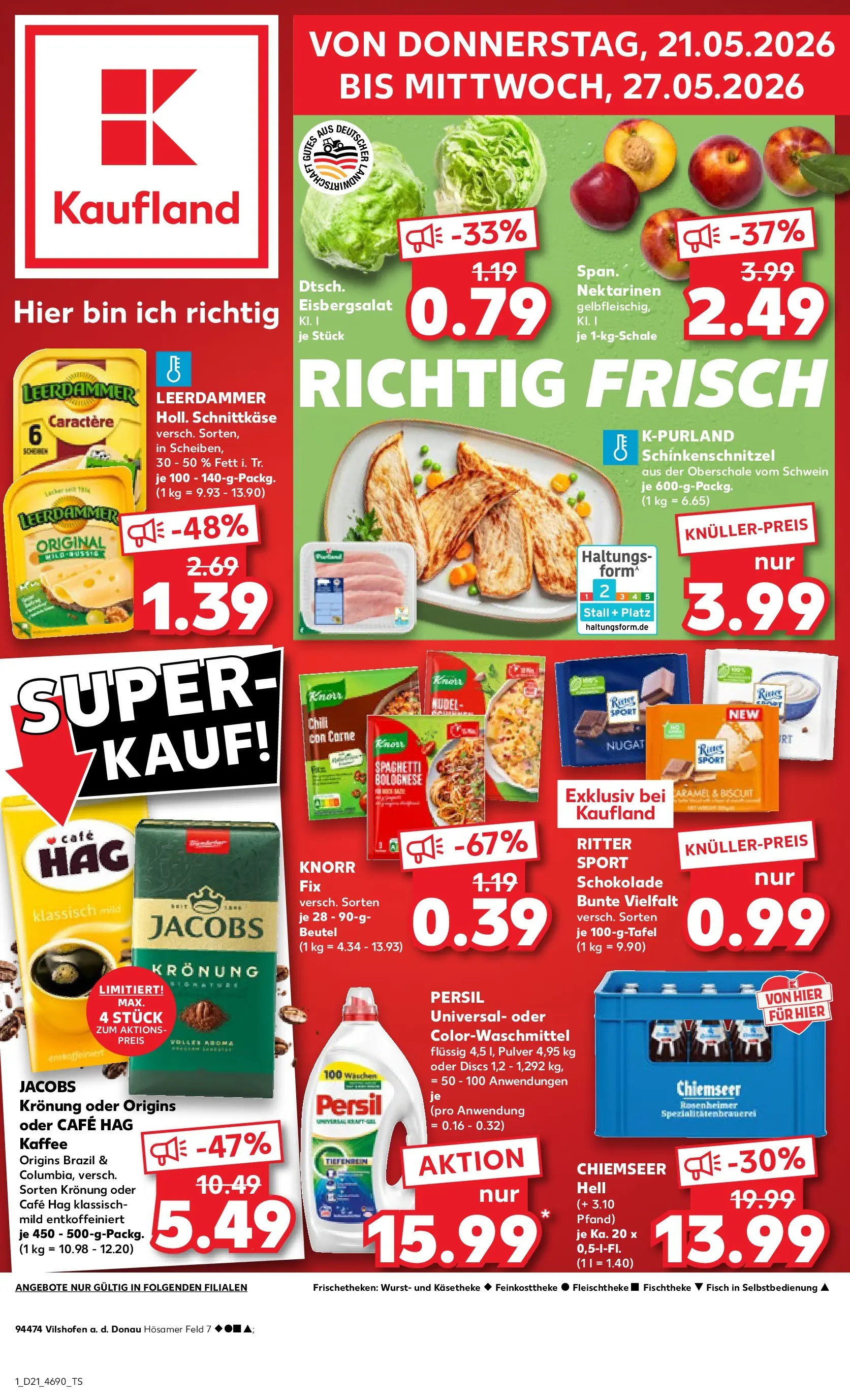 Prospekt Kaufland ab 18.05.2026 » Angebote Online zum Blättern | Seite: 6 | Produkte: Knorr fix, Nektarinen, Kaffee, Schokolade