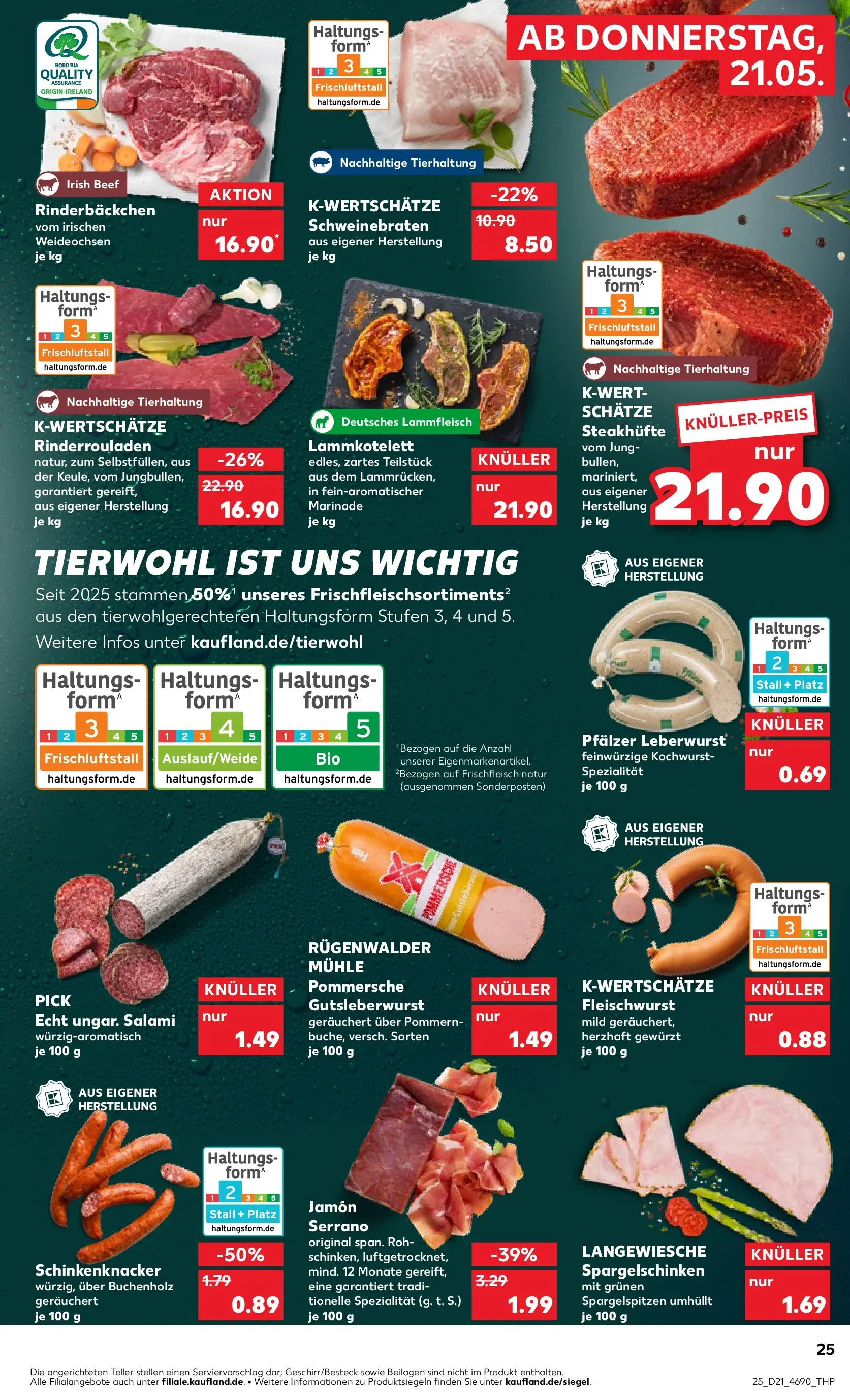 Prospekt Kaufland ab 18.05.2026 » Angebote Online zum Blättern | Seite: 30 | Produkte: Rinderrouladen, Mühle, Salami