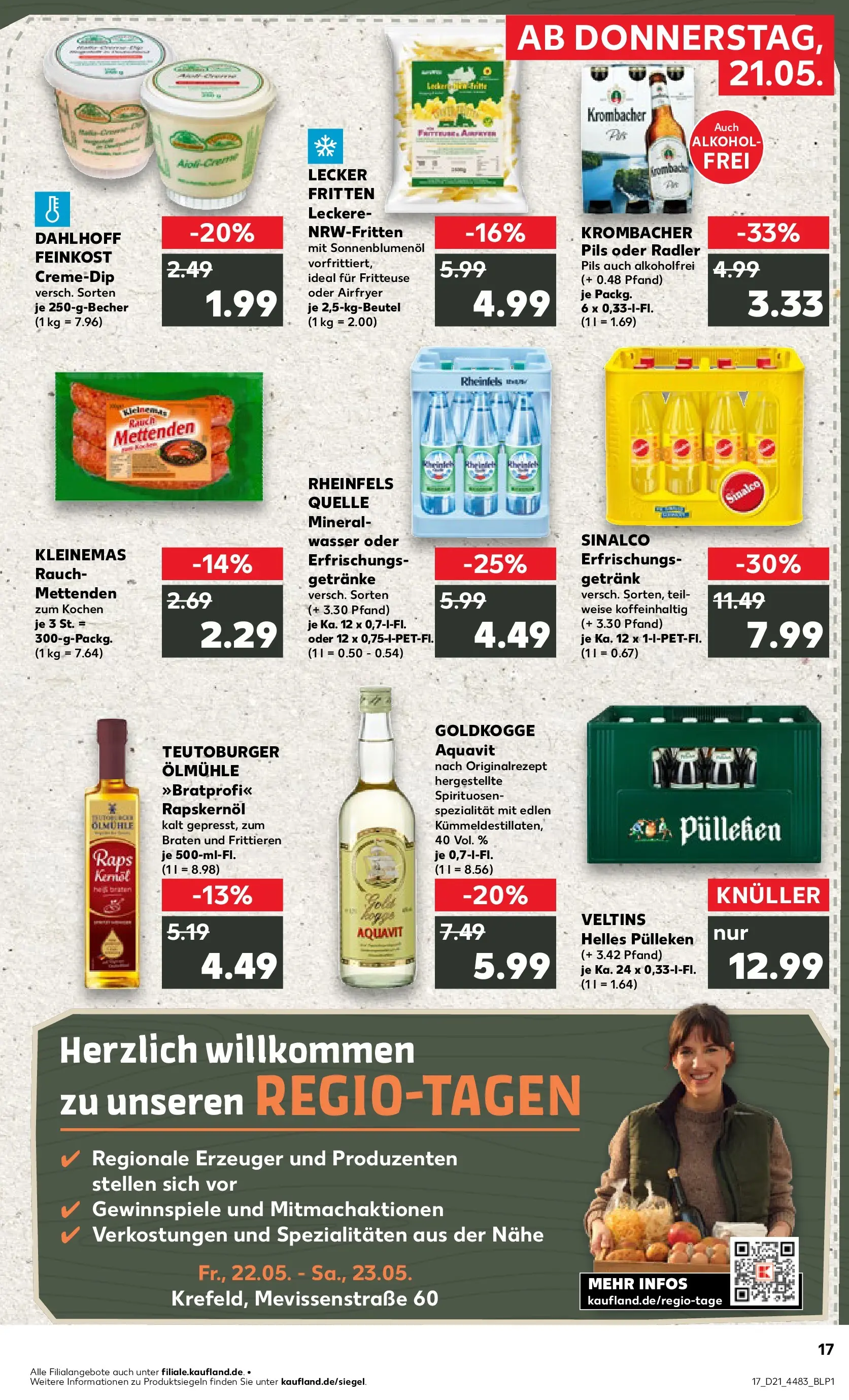 Prospekt Kaufland ab 17.05.2026 » Angebote Online zum Blättern | Seite: 22 | Produkte: Pils, Radler, Krombacher, Veltins
