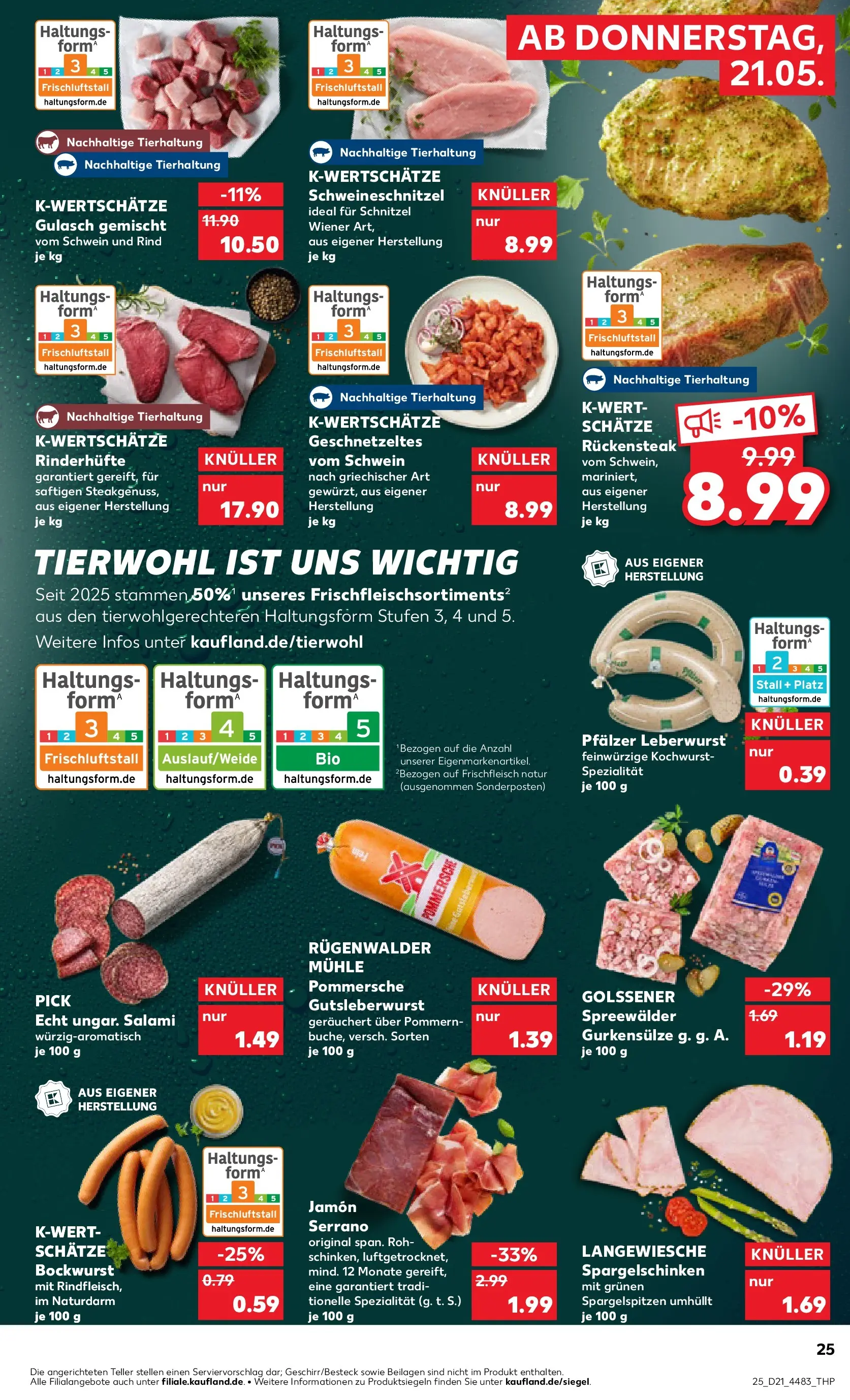 Prospekt Kaufland ab 17.05.2026 » Angebote Online zum Blättern | Seite: 30 | Produkte: Mühle, Schnitzel, Gulasch, Salami