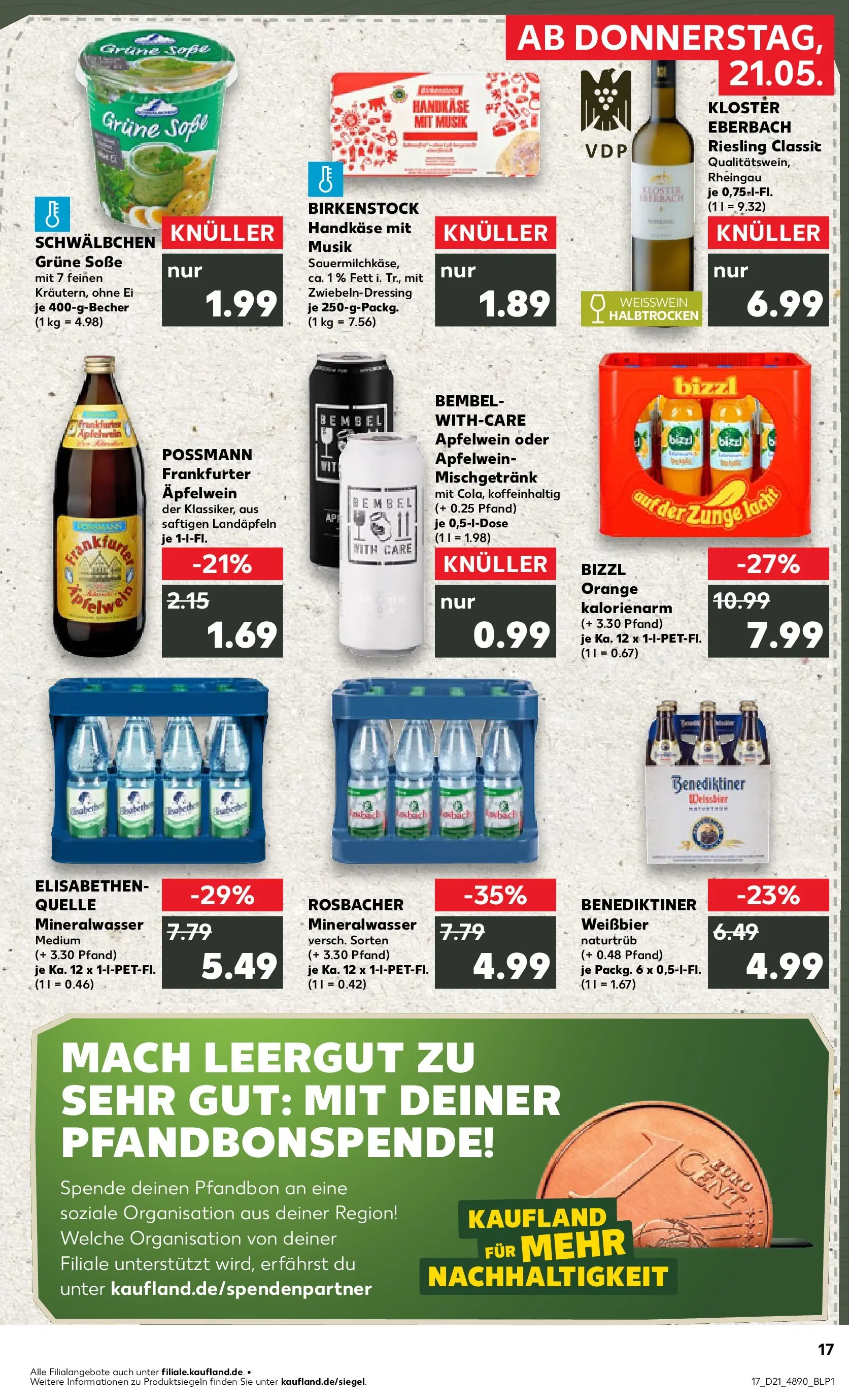 Prospekt Kaufland ab 18.05.2026 » Angebote Online zum Blättern | Seite: 22 | Produkte: Weißwein, Mineralwasser, Apple, Soße