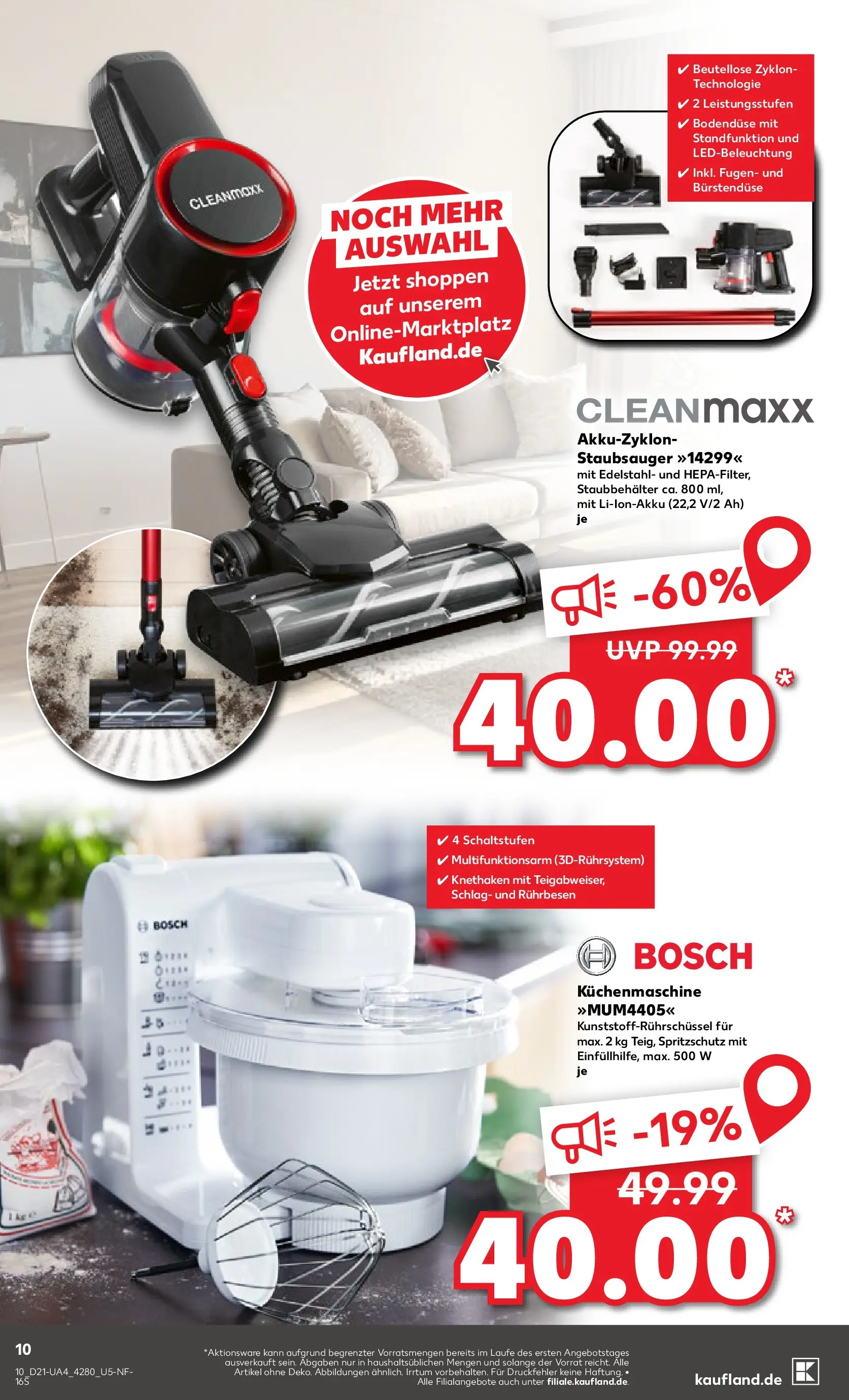 Prospekt Kaufland ab 21.05.2026 » Angebote und Werbung Online | Seite: 10 | Produkte: Bosch, Staubsauger, Rührbesen Prospekt Kaufland ab 21.05.2026 » Angebote Online zum Blättern | Seite: 10 | Produkte: Bosch, Staubsauger, Rührbesen