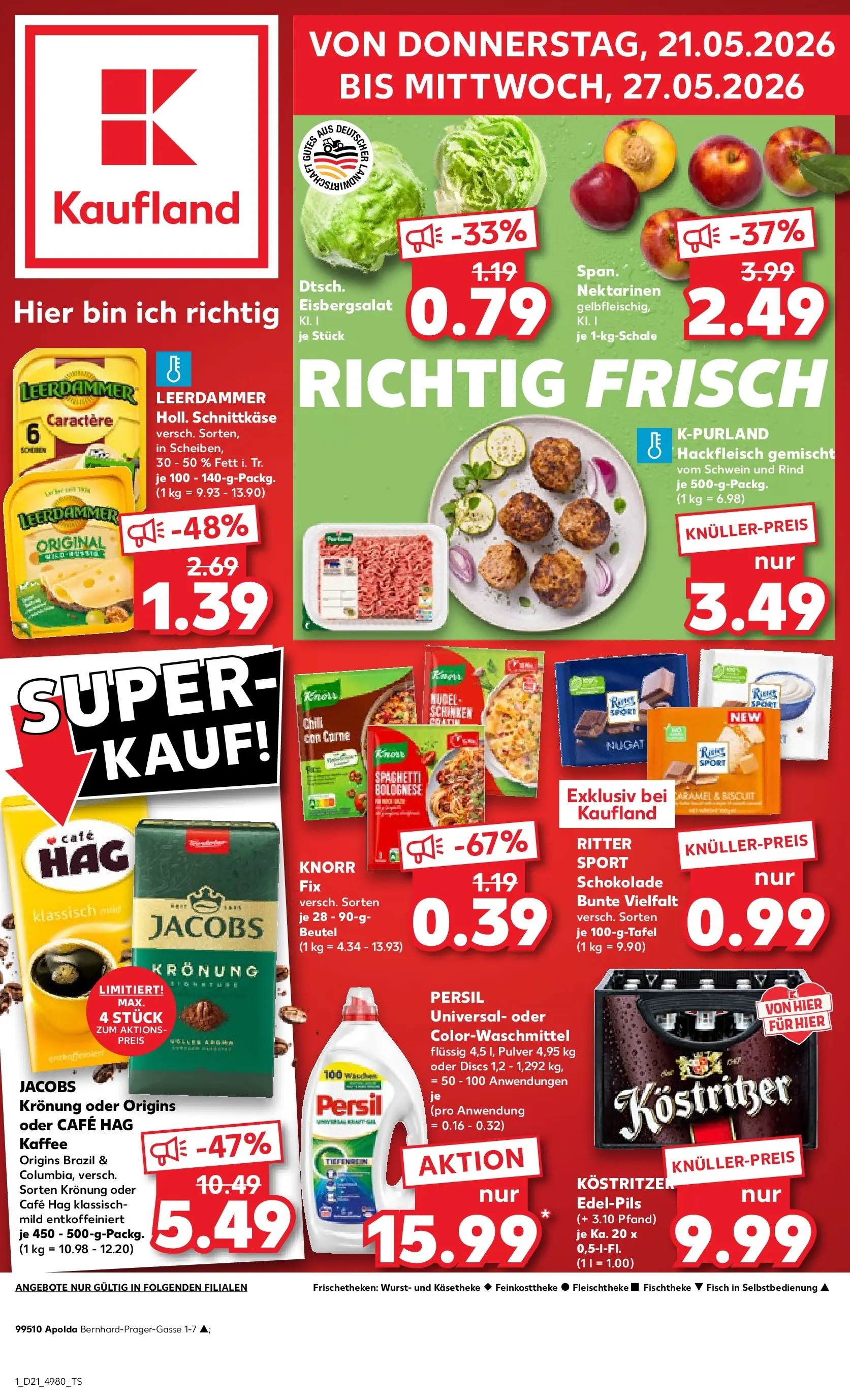 Prospekt Kaufland ab 18.05.2026 » Angebote Online zum Blättern | Seite: 6 | Produkte: Knorr fix, Kostritzer, Ritter sport, Chili