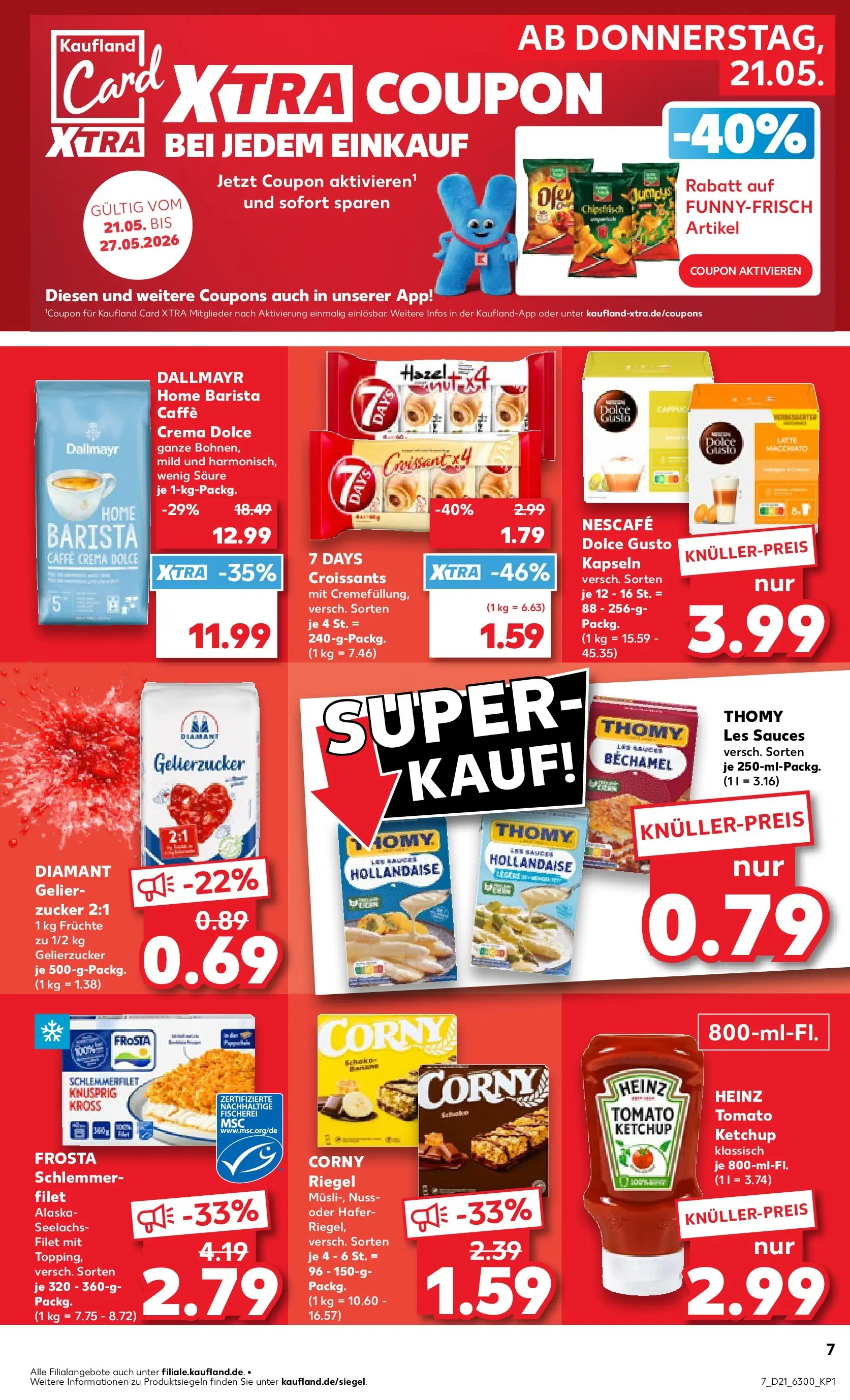 Prospekt Kaufland ab 21.05.2026 » Angebote Online zum Blättern | Seite: 7 | Produkte: Frosta, Croissant, Dolce Gusto kapseln, Dolce gusto