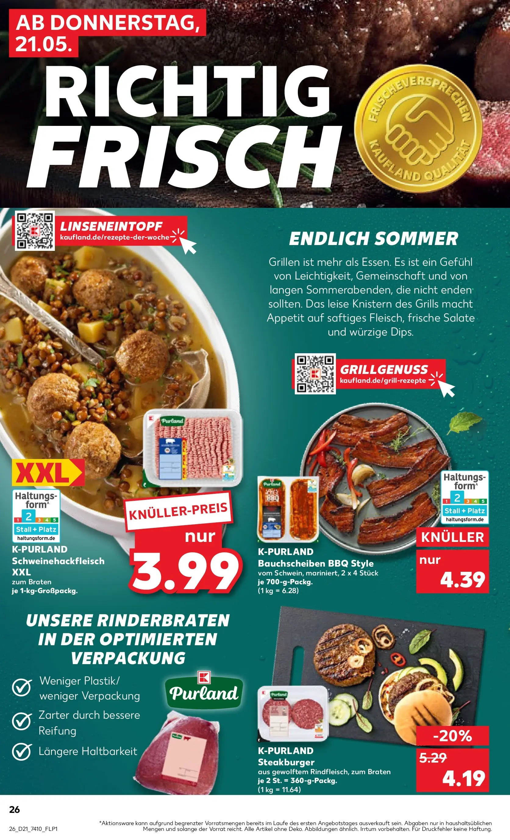 Prospekt Kaufland ab 18.05.2026 » Angebote Online zum Blättern | Seite: 31 | Produkte: Rinderbraten, Burger