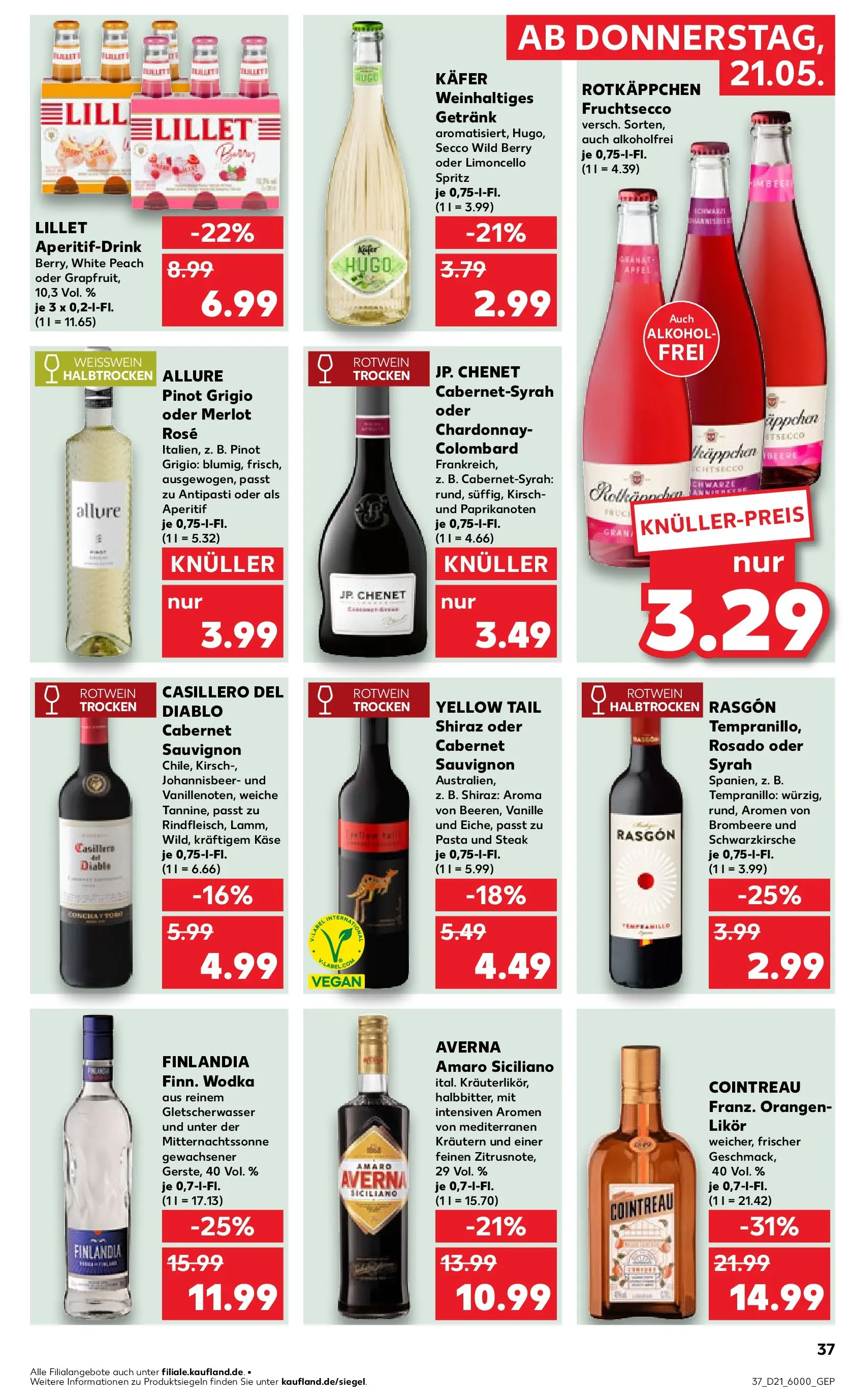 Prospekt Kaufland ab 18.05.2026 » Angebote Online zum Blättern | Seite: 42 | Produkte: Rotwein, Rotwein trocken, Lillet, Limoncello