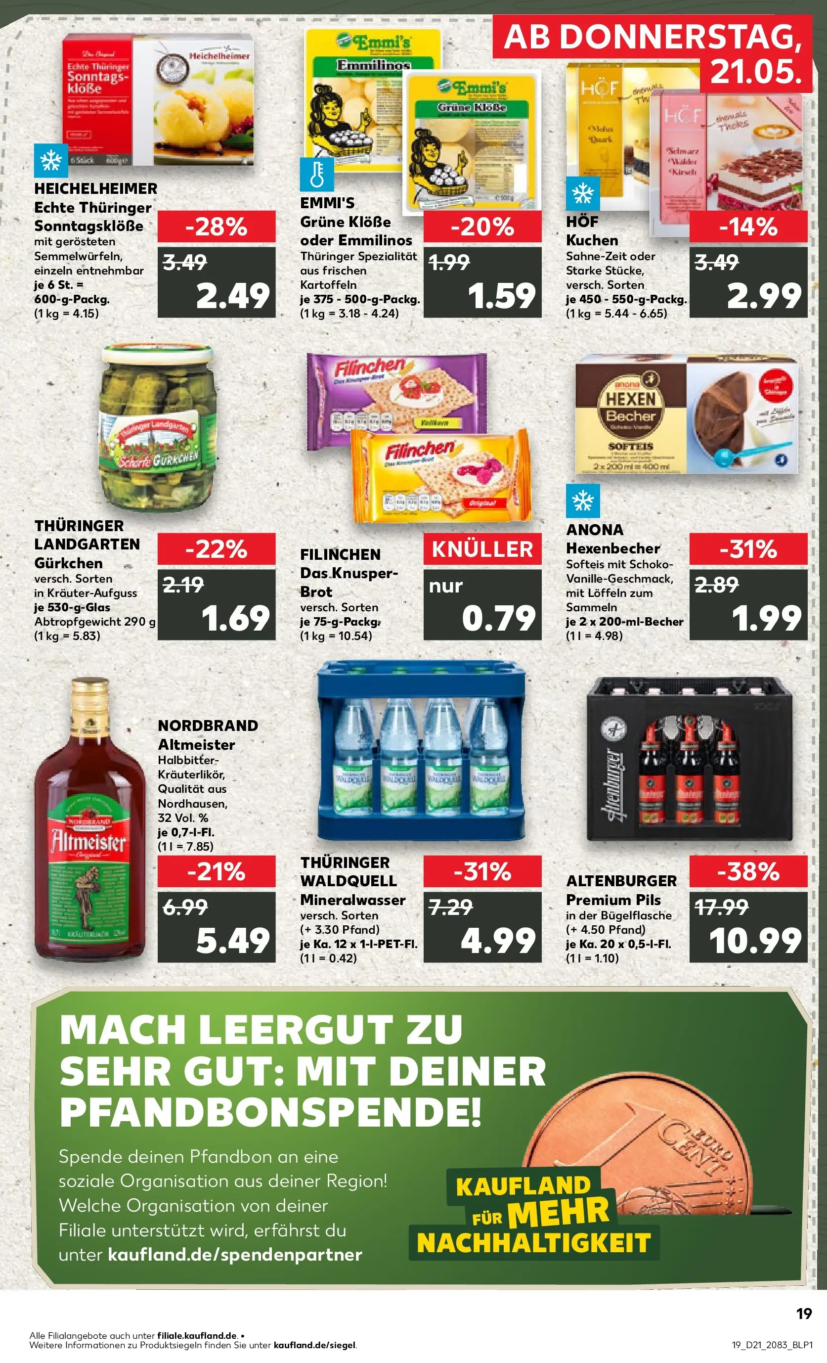Prospekt Kaufland ab 18.05.2026 » Angebote Online zum Blättern | Seite: 24 | Produkte: Pils, Mineralwasser, Brot, Kuchen