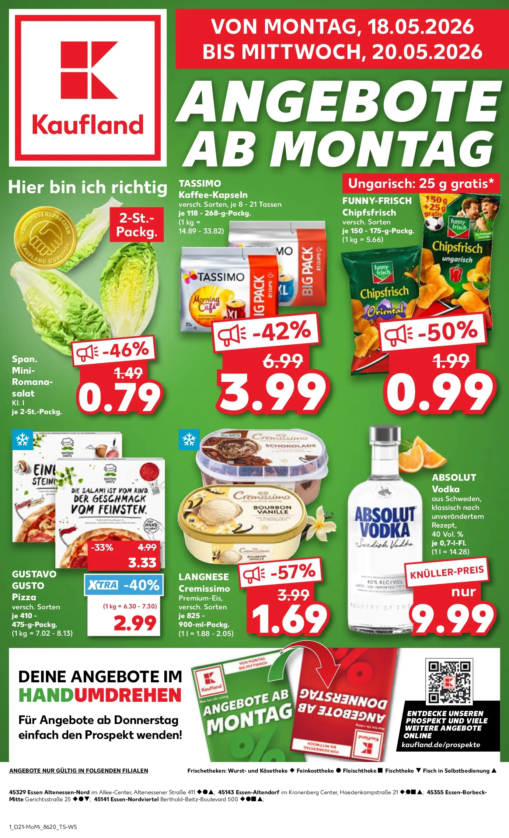 Prospekt Kaufland ab 18.05.2026 » Angebote Online zum Blättern | Seite: 1 | Produkte: Gustavo gusto, Schokolade, Bourbon, Chips
