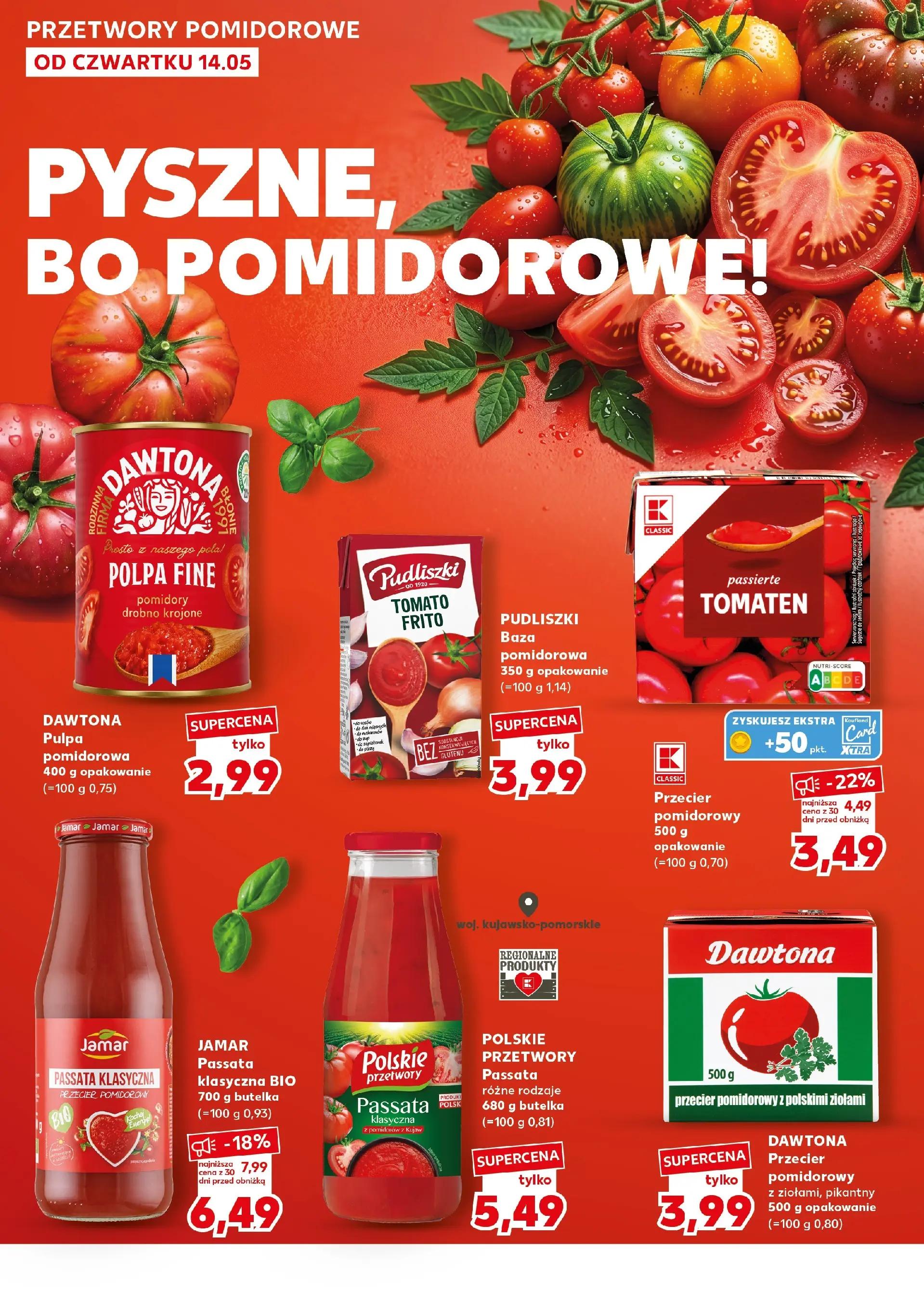 Kaufland gazetka - Super Sobota od 16.05.2026 - od jutra PDF | Strona: 16 | Produkty: Przecier pomidorowy, Pomidory