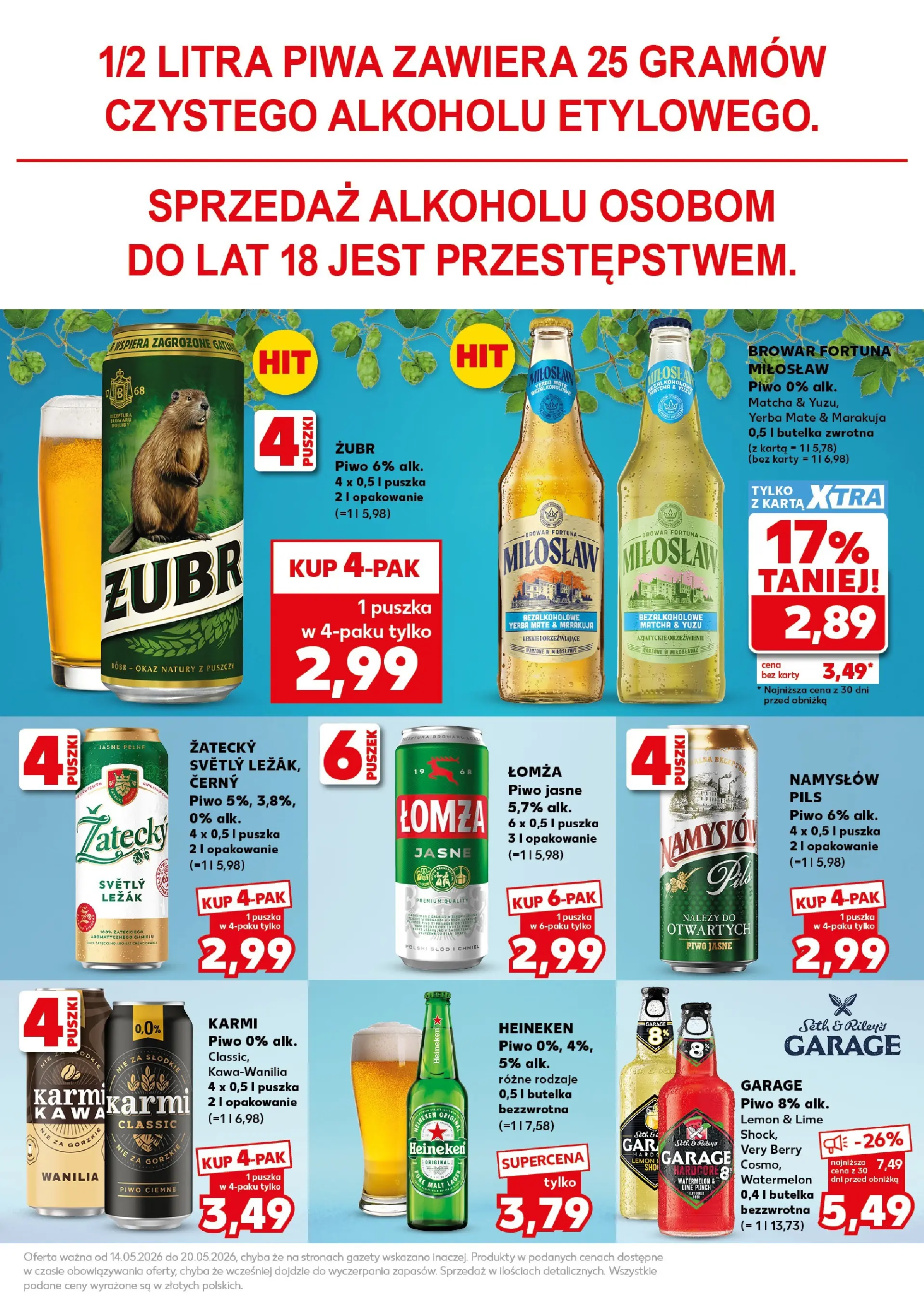 Kaufland gazetka - Super Sobota od 16.05.2026 - od jutra PDF | Strona: 21 | Produkty: Karta, Leżak, Heineken, Yerba mate