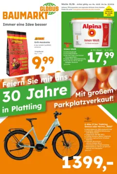 Globus Baumarkt Prospekt Plattling ab 17.05.2026 gültig Globus Baumarkt Prospekt Plattling ab 17.05.2026 gültig