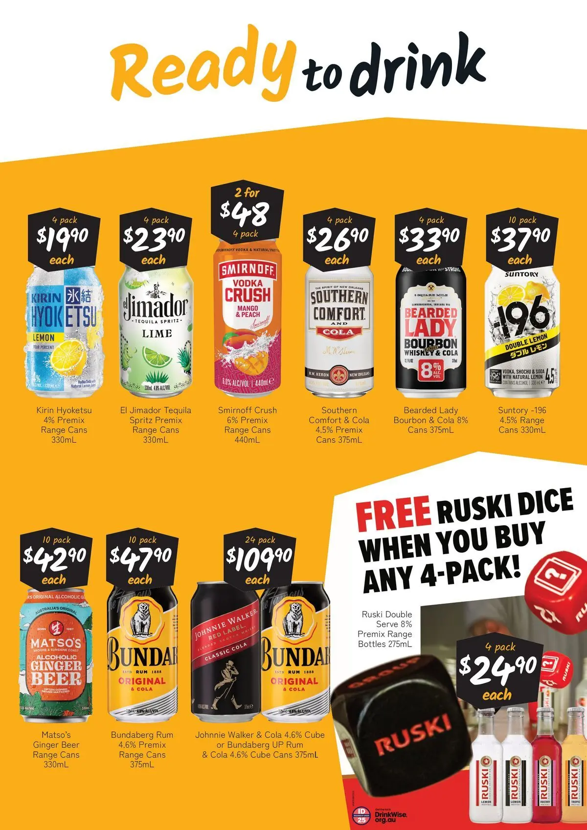 Cellarbrations - Good Shout! QLD SS 18/05 - 17/05/2026 > weekly / monthly specials | Page: 4 | Products: Ginger, Vodka, Whiskey, Peach
