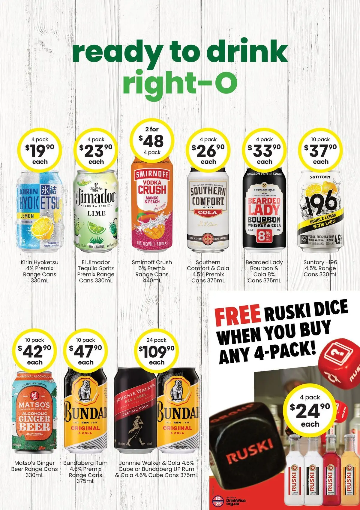 The Bottle-O - Good Value Booze, For Good Value People QLD 18/05 - 17/05/2026 > weekly / monthly specials | Page: 5 | Products: Bourbon, Vodka, Rum, Mango