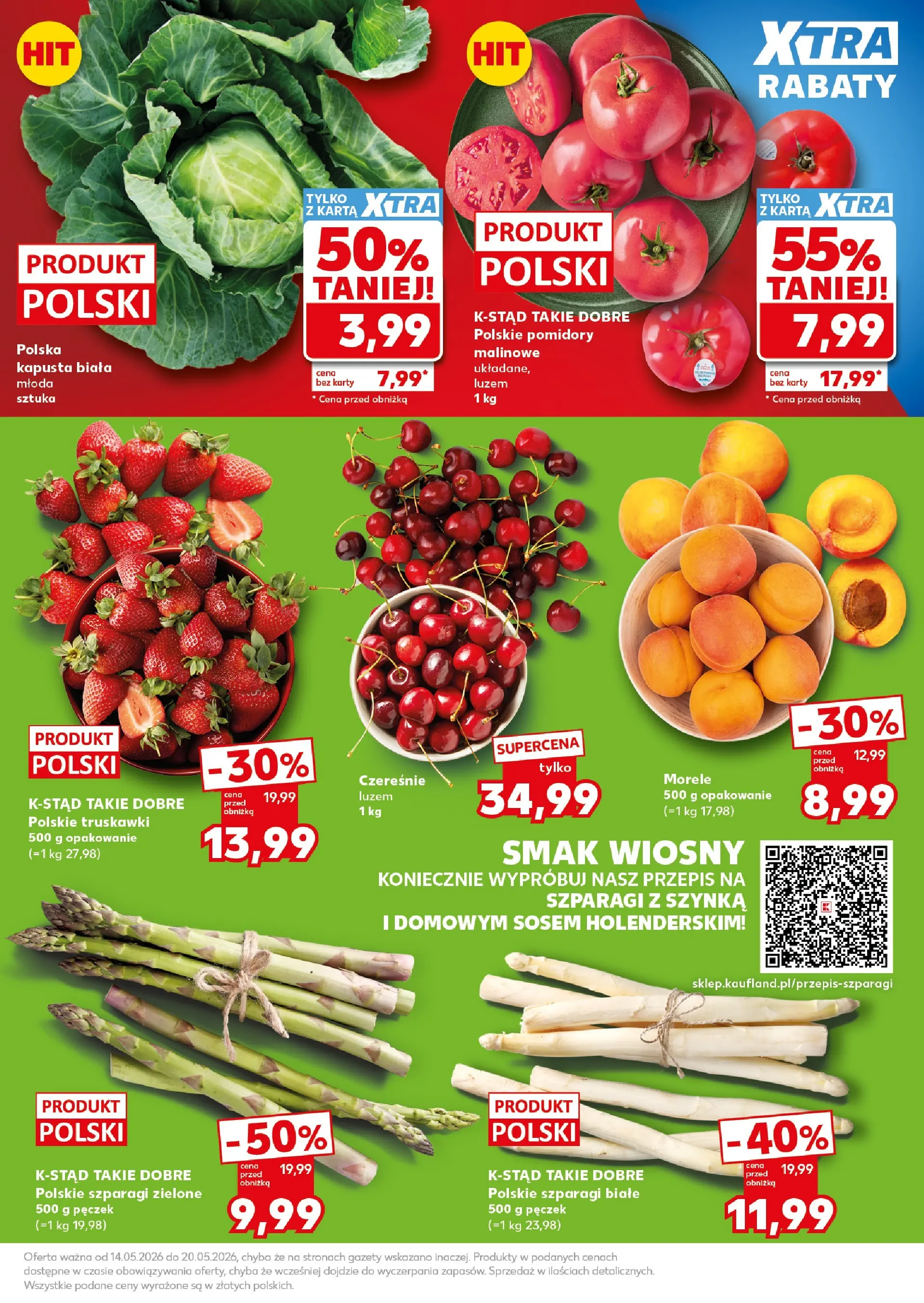 Kaufland gazetka - Super Sobota od 16.05.2026 - od jutra PDF | Strona: 7 | Produkty: Szynka, Morele, Pomidory, Kapusta biała