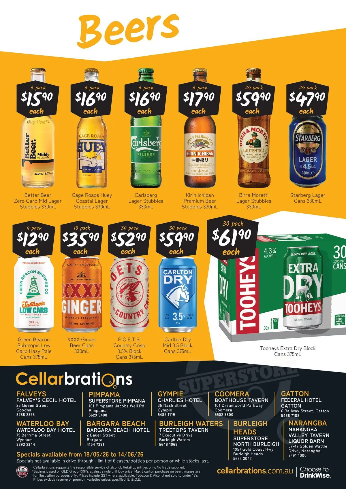 Cellarbrations - Good Shout! QLD SS 18/05 - 17/05/2026 > weekly / monthly specials | Page: 6 | Products: Ginger, Beer, Press