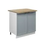 XXXLutz Lauterach - Ihr M&ouml;belhaus bei Bregenz Sp&uuml;lenunterschrank Fame-Line Hellblau-grau 80 cm mit Regal, AP Eiche