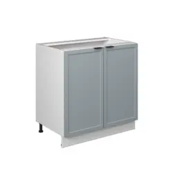 Sp&uuml;lenunterschrank Fame-Line Hellblau-grau 80 cm mit Regal, ohne Arbeitsplatte