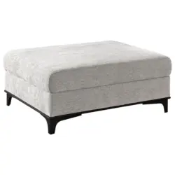 Hocker in Textil Hellgrau