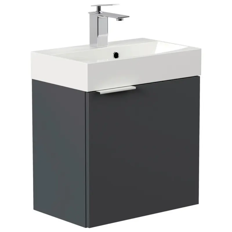 G&auml;stebad Cubi Graphitfarben B: 50 cm