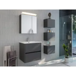BADEZIMMER Limes, Graphitfarben B: 60 cm