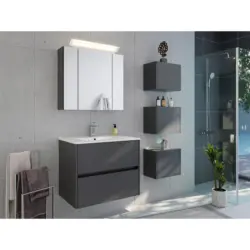 BADEZIMMER Limes, Graphitfarben B: 70 cm