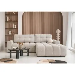 Ecksofa in Taupe 268/184 cm