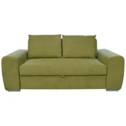 Schlafsofa in Mikrofaser Gr&uuml;n