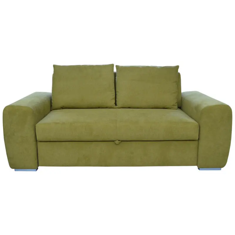 Schlafsofa in Mikrofaser Gr&uuml;n
