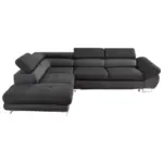 XXXLutz Lauterach - Ihr M&ouml;belhaus bei Bregenz Ecksofa in Webstoff Schwarz, Dunkelgrau 235/280 cm