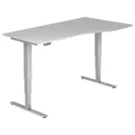 XXXLutz Lauterach - Ihr M&ouml;belhaus bei Bregenz Schreibtisch 180/80-100/63,5-128,5 cm Grau, Silberfarben elektrisch h&ouml;henverstellbar