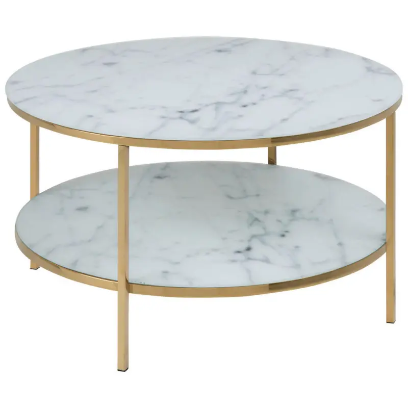Couchtisch in Metall, Glas 80/80/45 cm