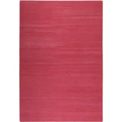 Handwebteppich Dunkelrosa 160/230 cm Rainbow Kelim Dunkelrosa
