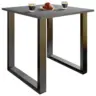 Esstisch 80/80/76 cm Nachbildung Holzwerkstoff Anthrazit, Schwarz
