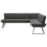 Eckbank 223/163 cm in Schwarz, Eichefarben, Dunkelgrau