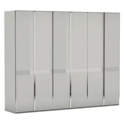 Dreht&uuml;renschrank in Hellgrau