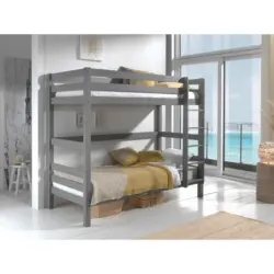Etagenbett 90/200 cm Grau