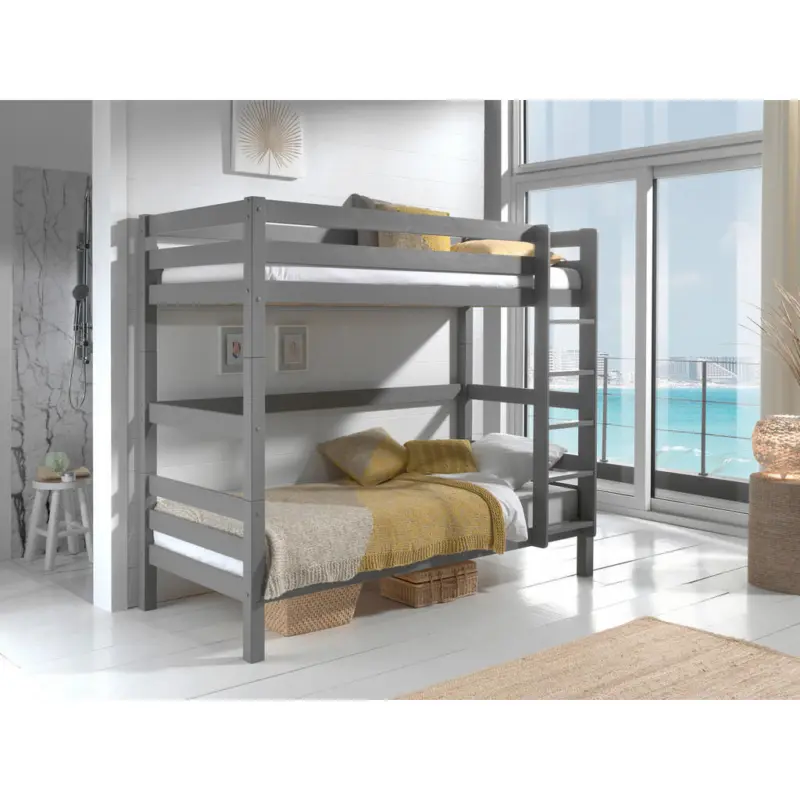 Etagenbett 90/200 cm Grau