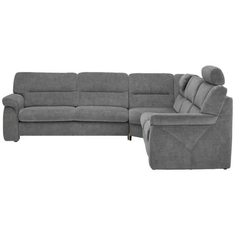 Ecksofa in Chenille Grau 282/252 cm