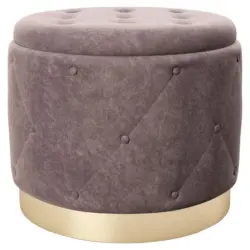 Hocker in Textil Rosa