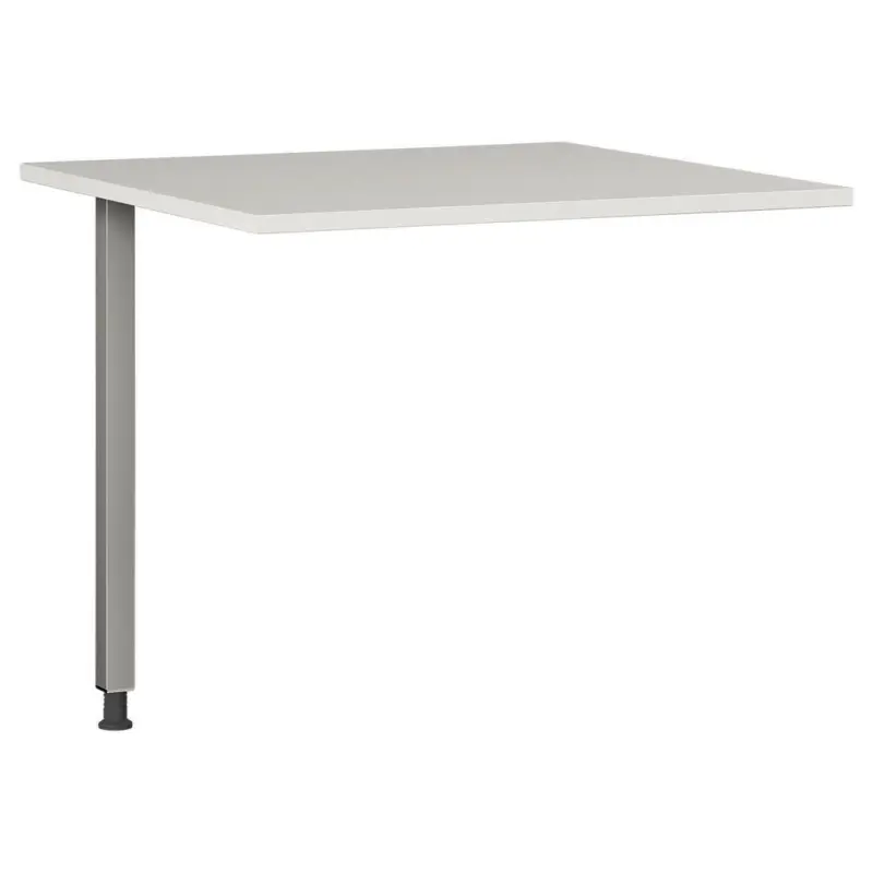 Eckverbindungsplatte 80/80/70-80 cm in Silberfarben
