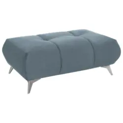 Hocker in Textil Blau