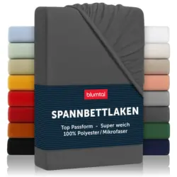 Spannbettlaken 140/200/30 cm Anthrazit
