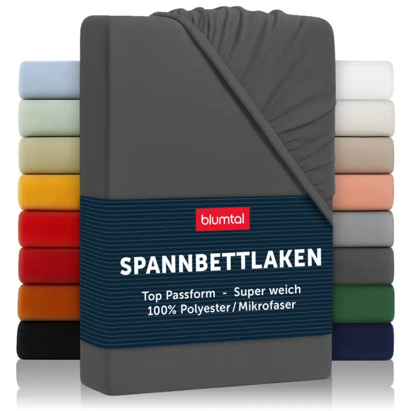 Spannbettlaken 140/200/30 cm Anthrazit