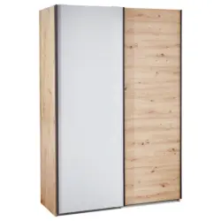 Schwebet&uuml;renschrank in Grau, Eichefarben