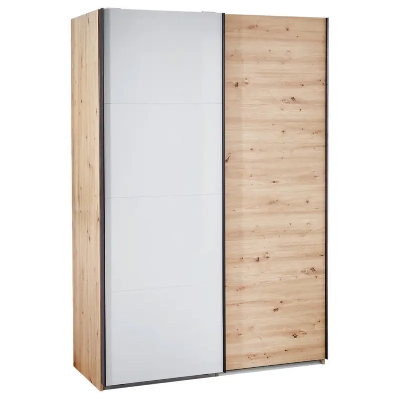 Schwebet&uuml;renschrank in Grau, Eichefarben