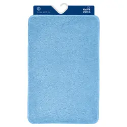 Badeteppich Stahlblau, 2-Tlg. Blau 55x85/50x50 cm